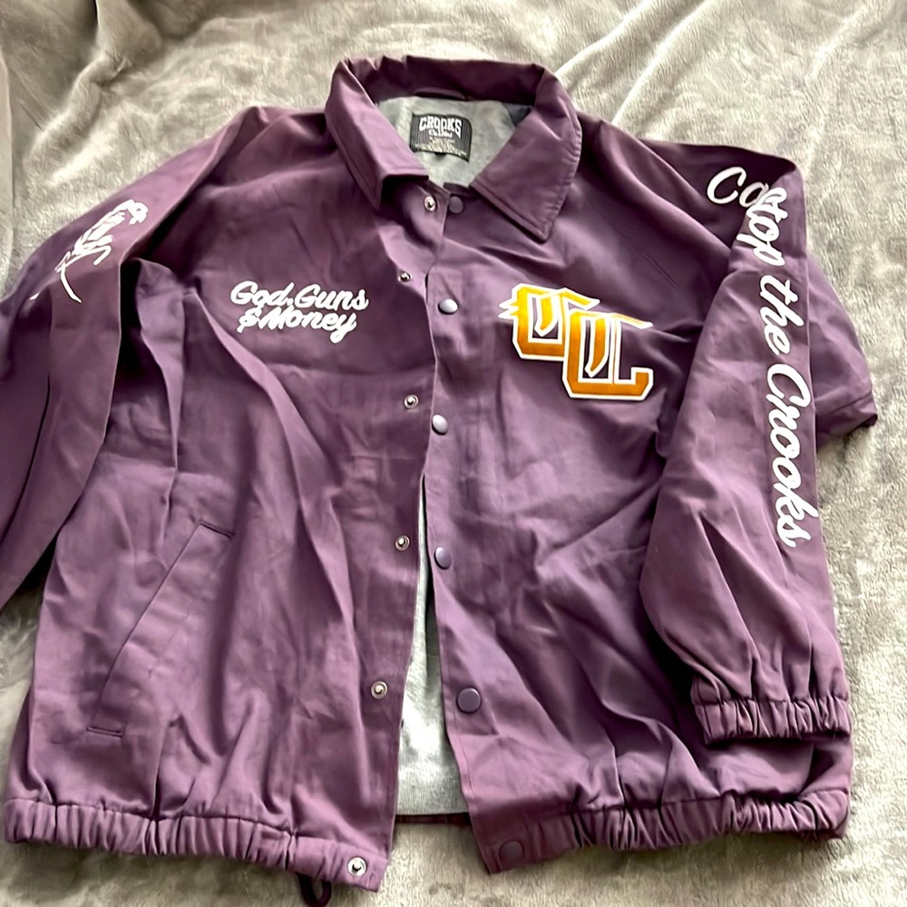 Crooks & Castles purple jacket, size L